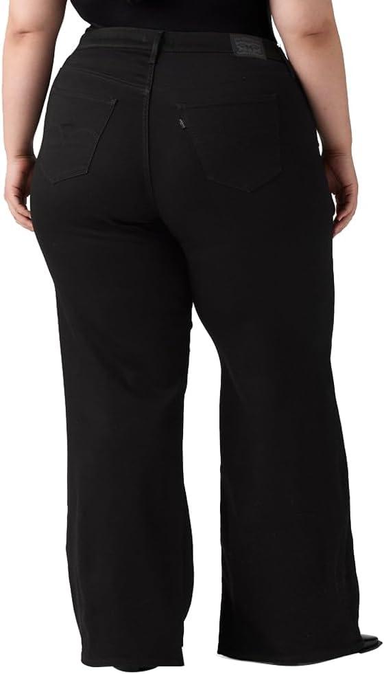 imageLevis Womens 318 Shaping Wide LegSoft Black Stretch