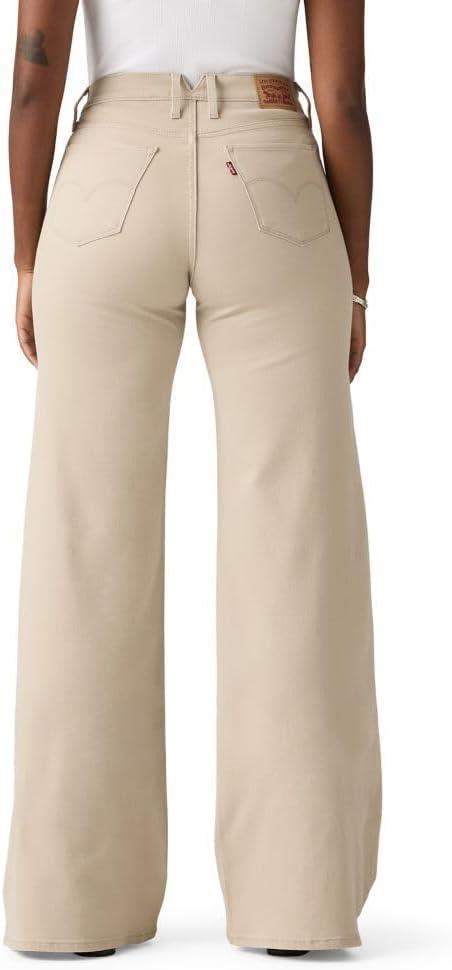imageLevis Womens 318 Shaping Wide LegWhite Pepper Twill Stretch