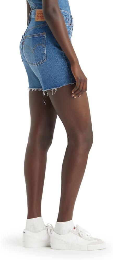 imageLevis Womens 501 Mid Thigh ShortsNew Blue