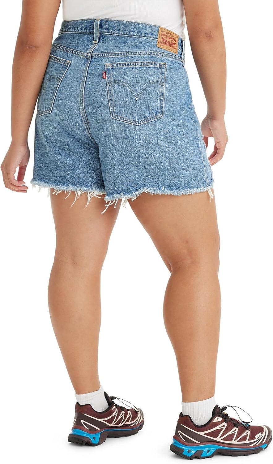 imageLevis Womens 501 Original Shorts Also Available in PlusMedium Indigo Destructed