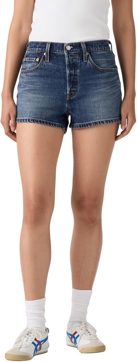 imageLevis Womens 501 Original Shorts Also Available in PlusNew Bottom Place Shrinktofit Stretch