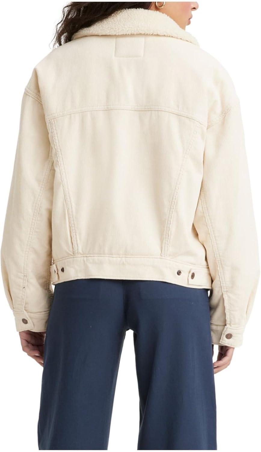 imageLevis Womens 90s Sherpa Trucker Jacket Standard and PlusAlmond Milk