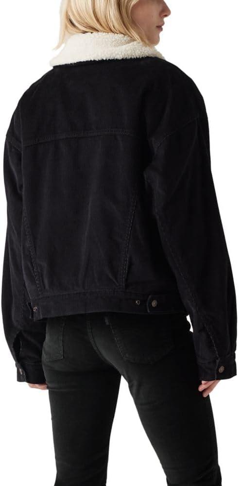 imageLevis Womens 90s Sherpa Trucker Jacket Standard and PlusCaviar