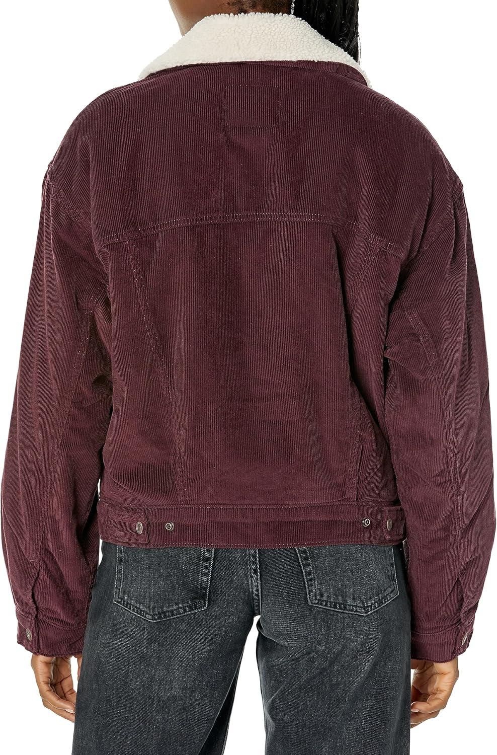 imageLevis Womens 90s Sherpa Trucker Jacket Standard and PlusDecadent Chocolate
