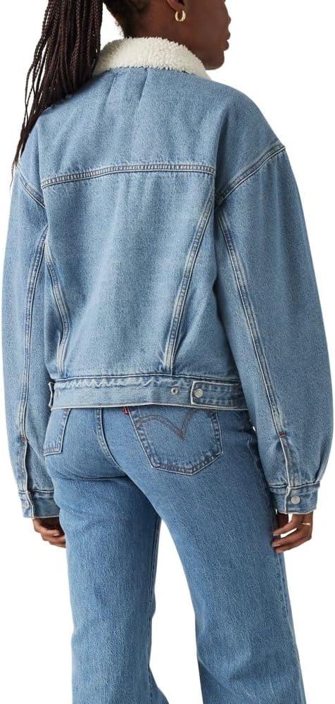 imageLevis Womens 90s Sherpa Trucker Jacket Standard and PlusInner Adventurer