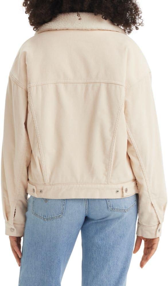 imageLevis Womens 90s Sherpa Trucker Jacket Standard and PlusWhite Swan