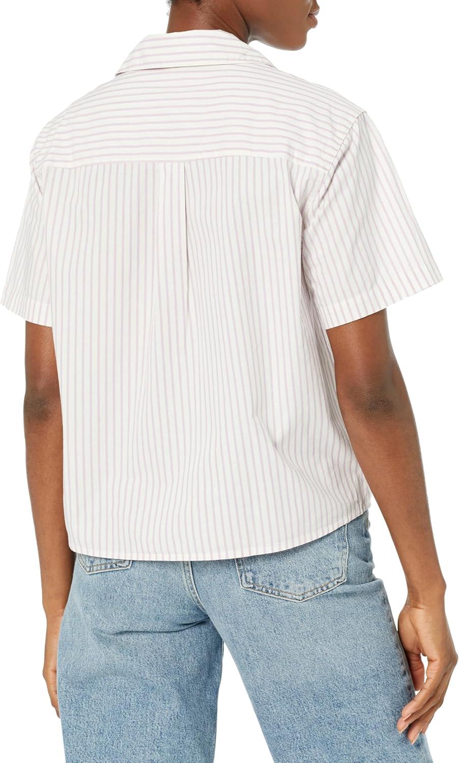 imageLevis Womens Aiden Short Sleeve Shirt Also Available in PlusAntigone Stripe Iris Orchid