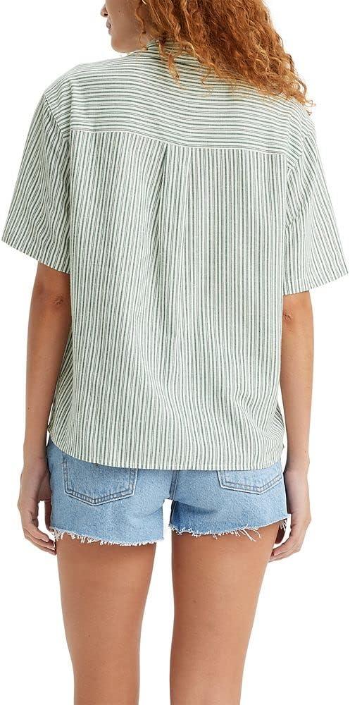 imageLevis Womens Aiden Short Sleeve Shirt Also Available in PlusNew Persephone Stripe Eden Stripe