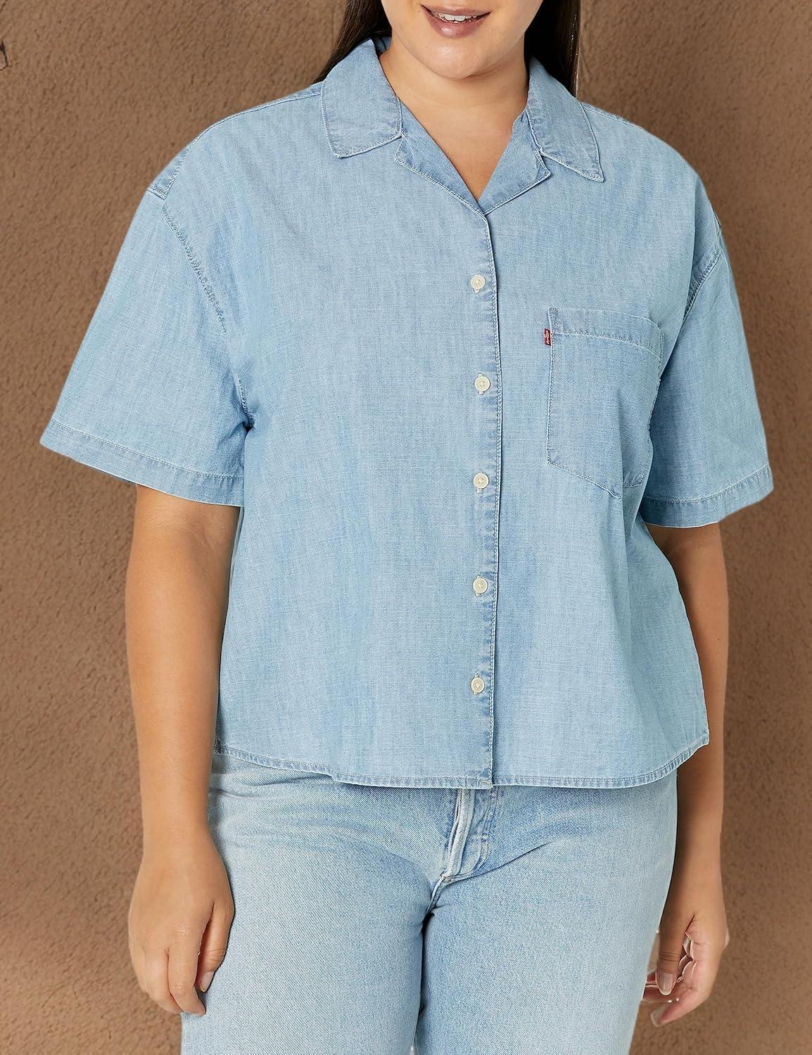 imageLevis Womens Aiden Short Sleeve Shirt Also Available in PlusSpill the Beans