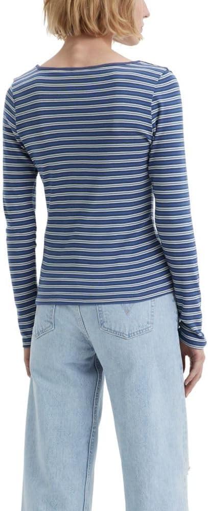 imageLevis Womens Arden Tie Front TopTab Stripe Bright Cobalt
