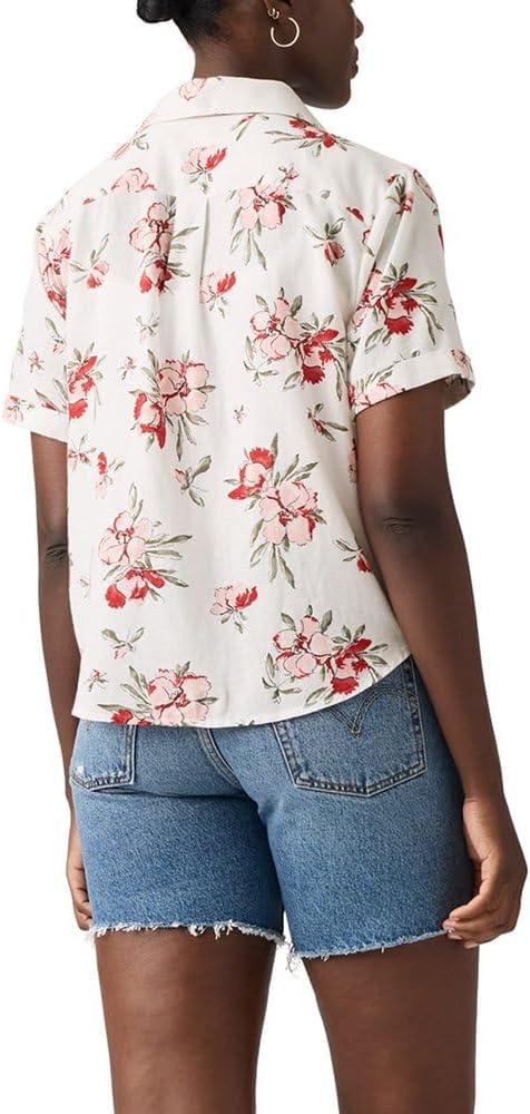 imageLevis Womens Bennie Camp Shirt Also Available in PlusNew Floral Coral Blush