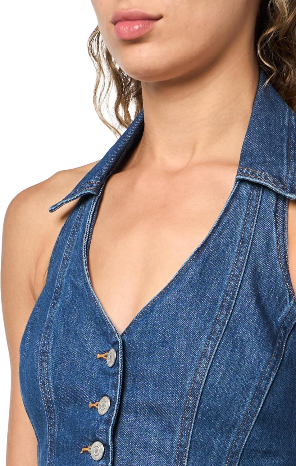 imageLevis Womens Bria Denim Corset HalterCornerback