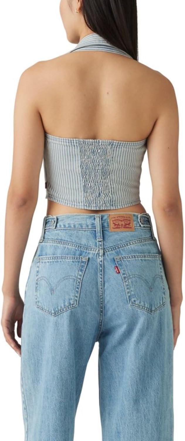 imageLevis Womens Bria Denim Corset HalterHandy Woman
