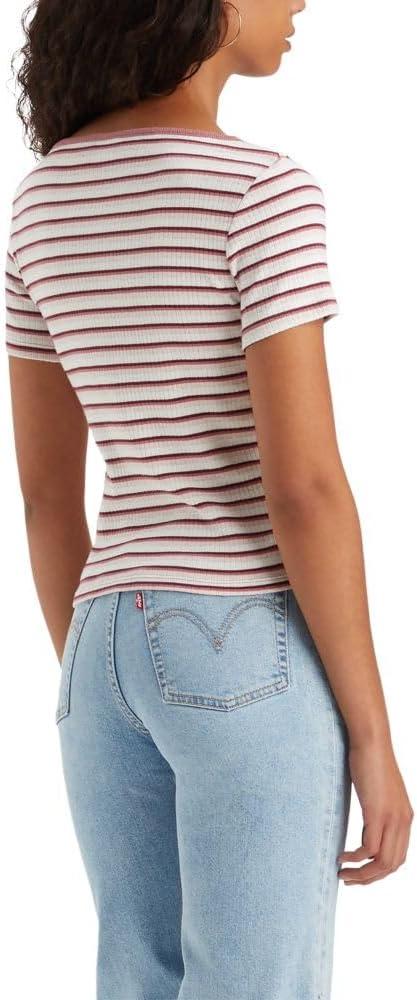 imageLevis Womens Britt Snap Front Top Also Available in PlusNew Fruity Stripe Sugar Swizzle