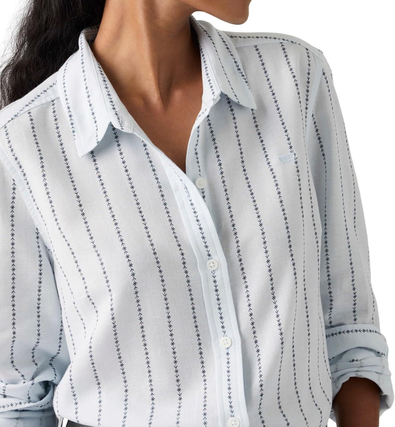 imageLevis Womens Classic Buttonup ShirtNew Daisy Stripe Country Air