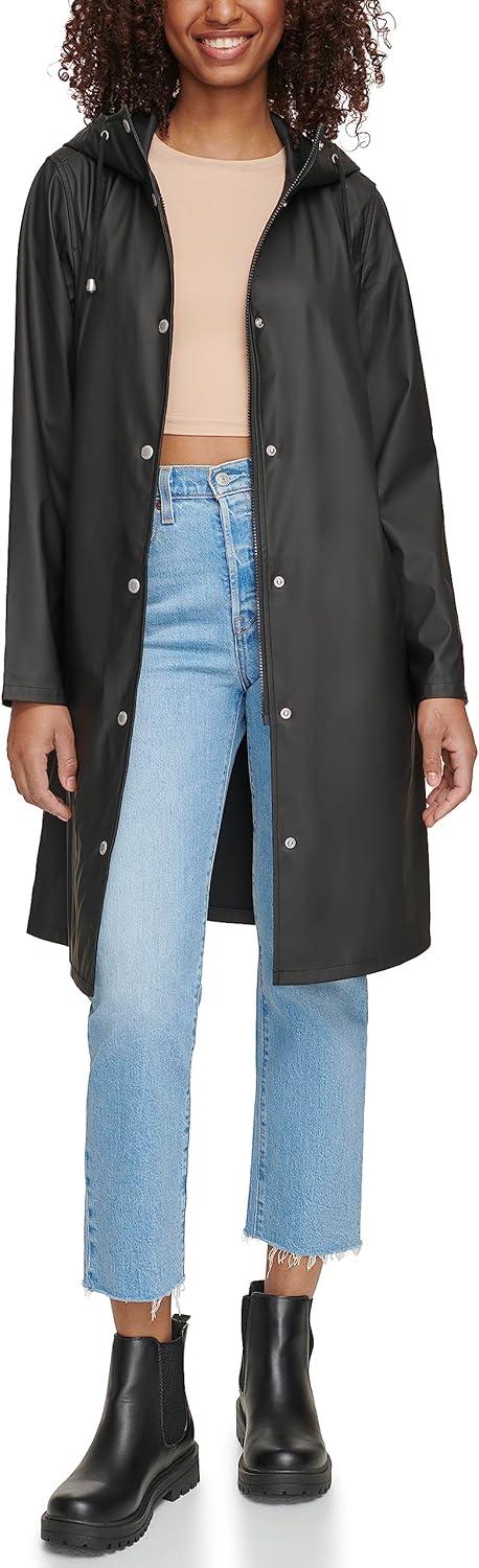 imageLevis Womens Classic Hooded Rain ParkaBlack
