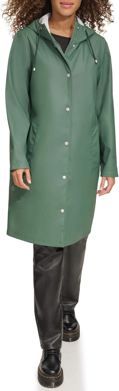 imageLevis Womens Classic Hooded Rain ParkaDark Forest
