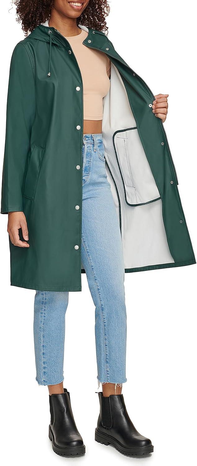 imageLevis Womens Classic Hooded Rain ParkaDarkest Spruce