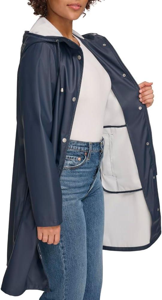 imageLevis Womens Classic Hooded Rain ParkaNavy