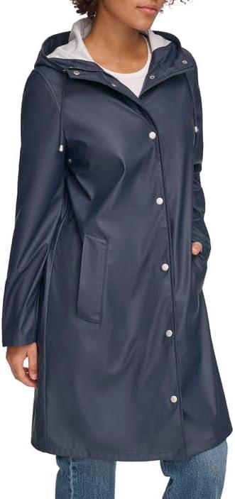 imageLevis Womens Classic Hooded Rain ParkaNavy