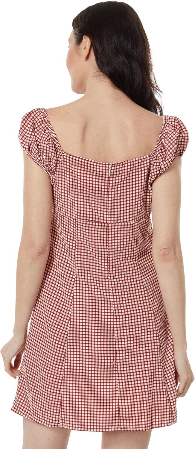 imageLevis Womens Clementine Cap Sleeve DressMimi Printed Check Bossa Nova Red