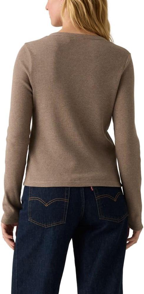 imageLevis Womens Dana Henley ShirtTaupe Gray Heather