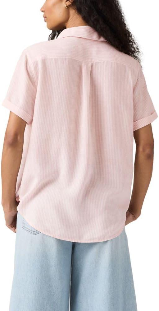 imageLevis Womens Darlene ShortSleeve ShirtBibi Stripe Peachskin