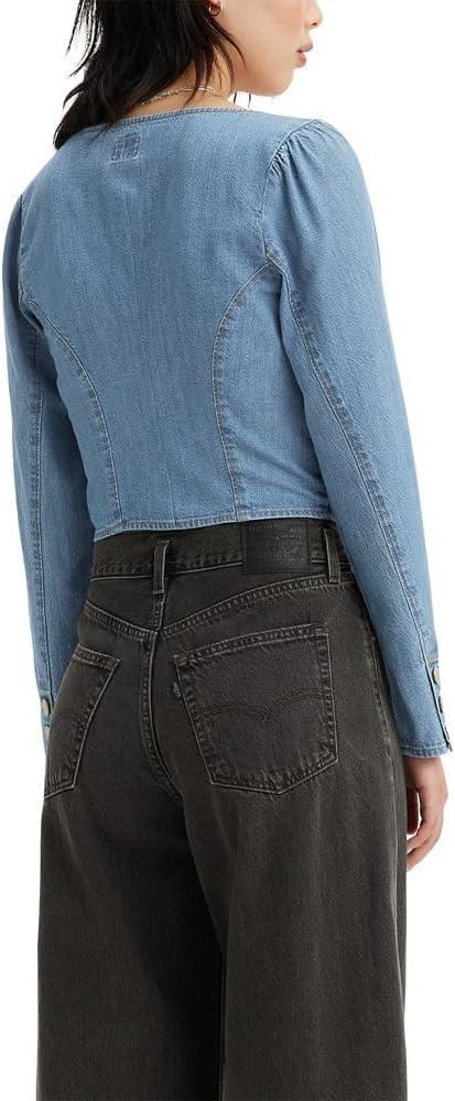 imageLevis Womens Daryn Corset Long Sleeve BlouseDolly Blue