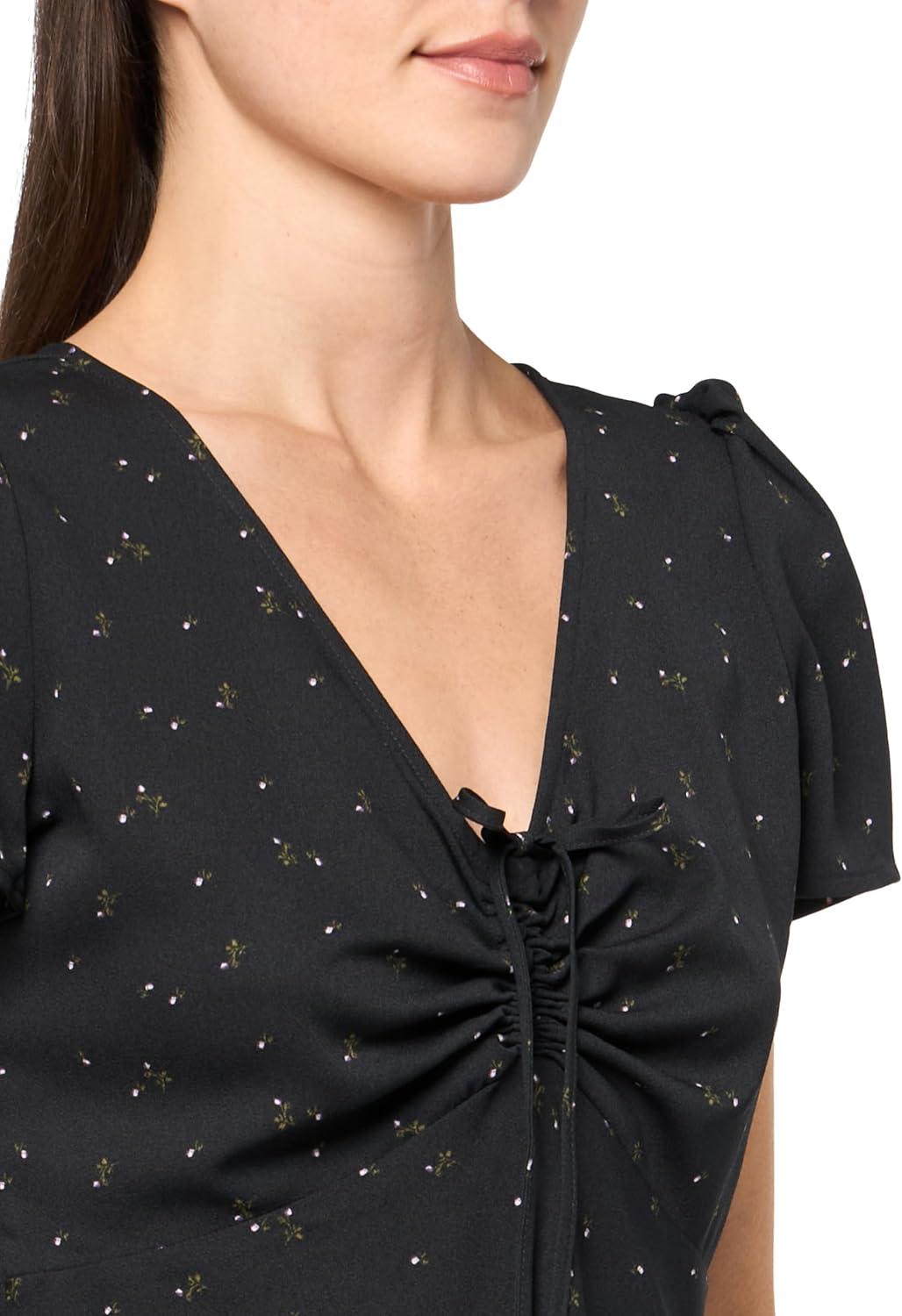 imageLevis Womens Delaney Short Sleeve Mini Dress Also Available in PlusVirgo Ditsy Caviar