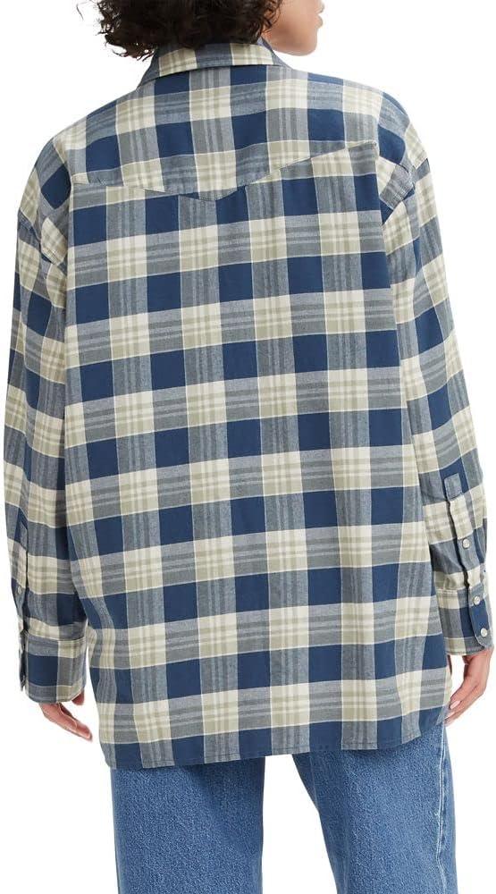 imageLevis Womens Dylan Relaxed Western Shirt Also Available in PlusKelsey Plaid Sargasso Sea