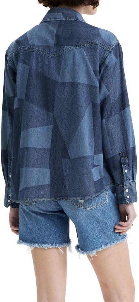 imageLevis Womens Dylan Relaxed Western Shirt Standard and PlusLaser Patch