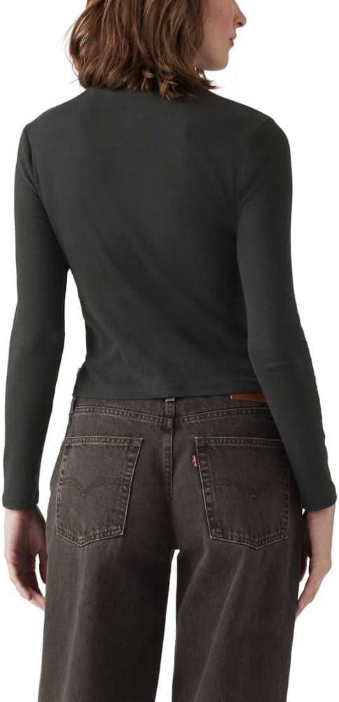 imageLevis Womens Effortless Long Sleeve Tee ShirtNew Anthracite Night