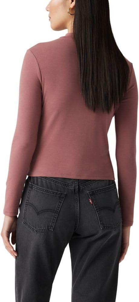 imageLevis Womens Effortless Long Sleeve Tee ShirtNew Plum Perfect