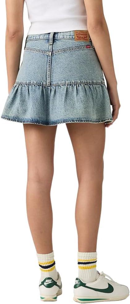 imageLevis Womens Flounce Mini SkirtNew Todays Trip Nonstretch