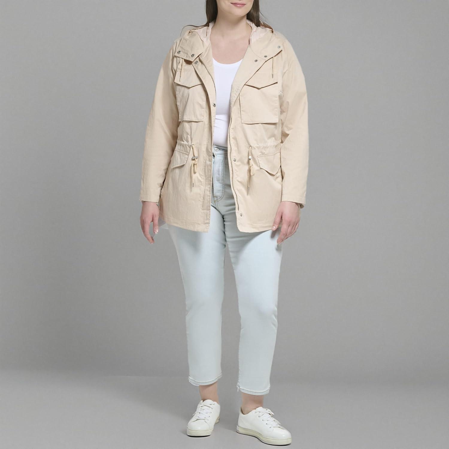 imageLevis Womens Four Pocket Hooded Military JacketFrappe