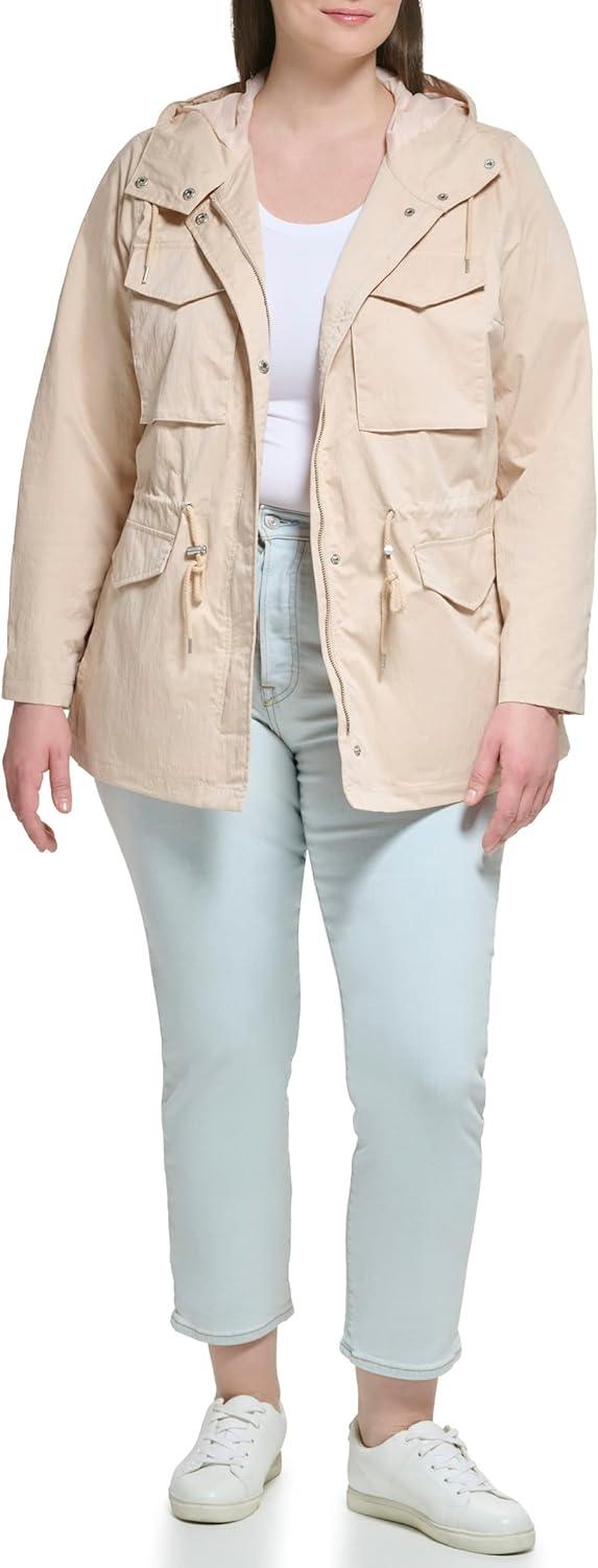 imageLevis Womens Four Pocket Hooded Military JacketFrappe