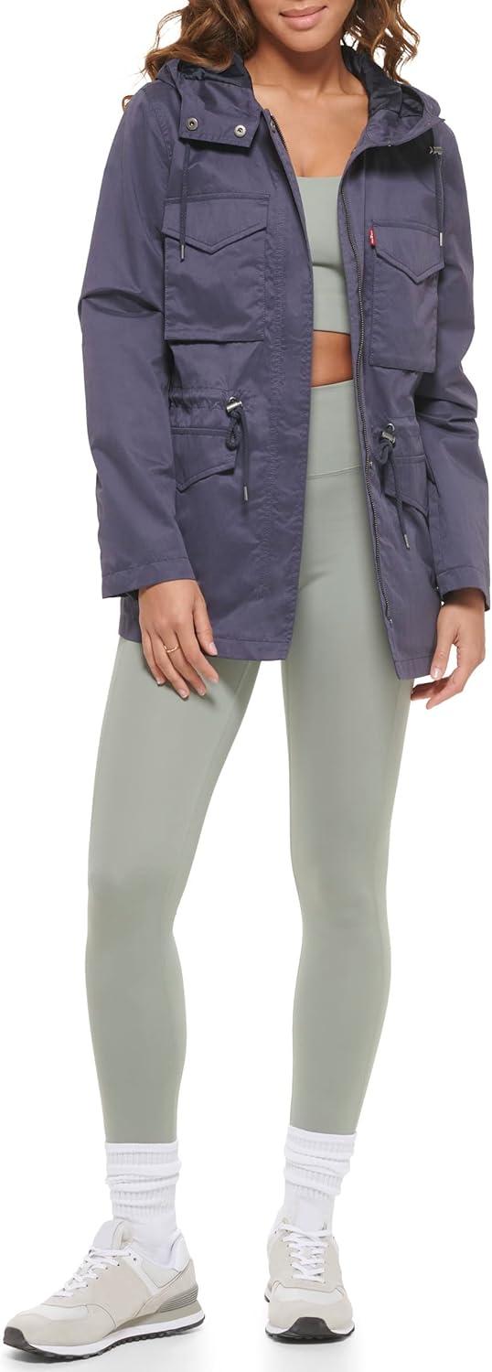 imageLevis Womens Four Pocket Hooded Military JacketOdyssey Grey