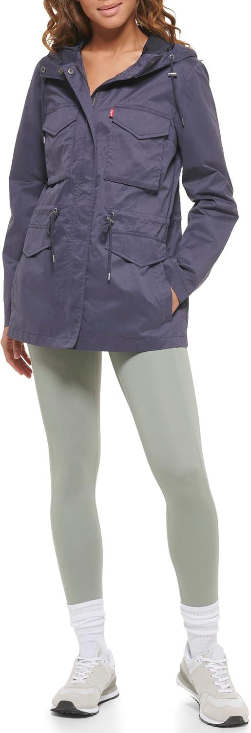 imageLevis Womens Four Pocket Hooded Military JacketOdyssey Grey