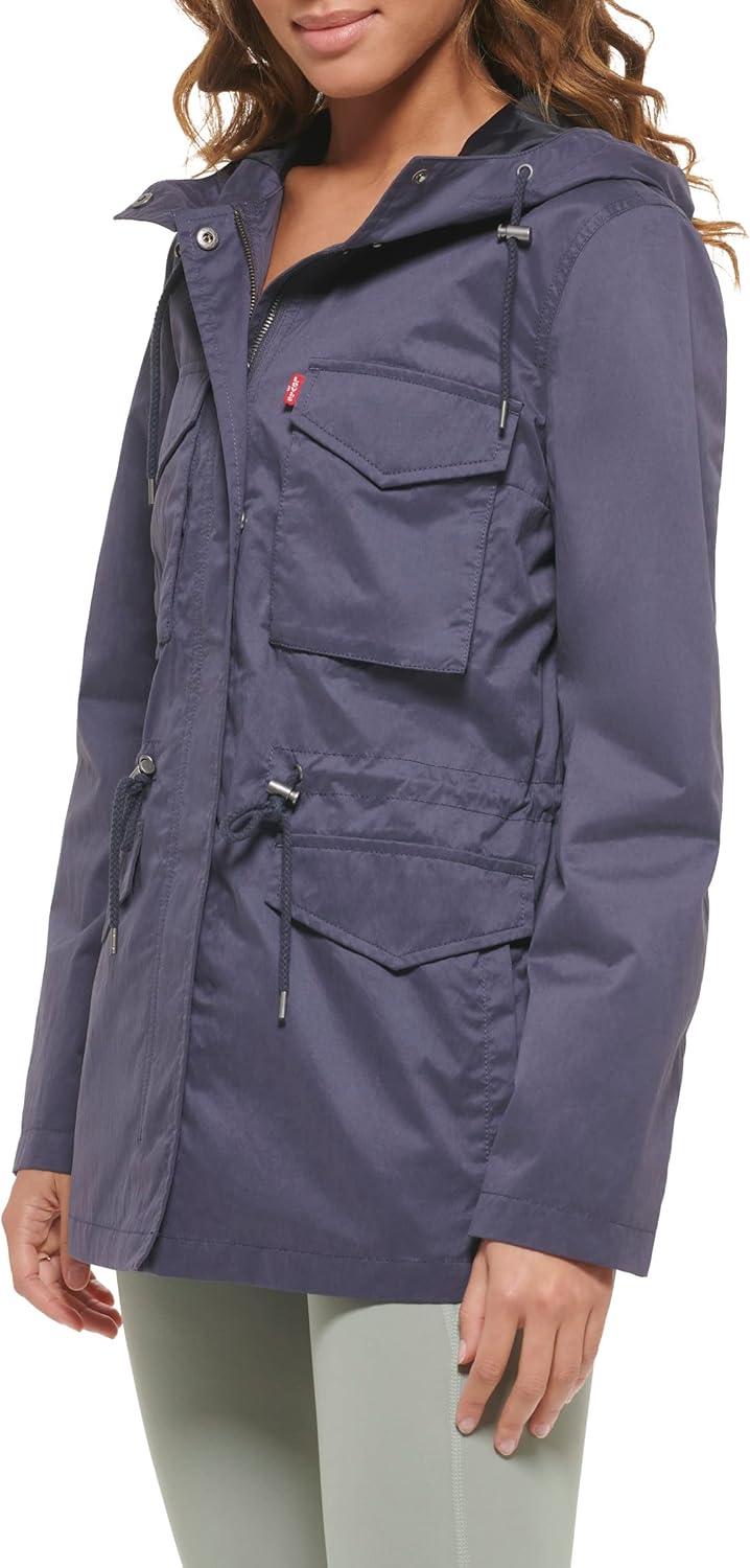 imageLevis Womens Four Pocket Hooded Military JacketOdyssey Grey