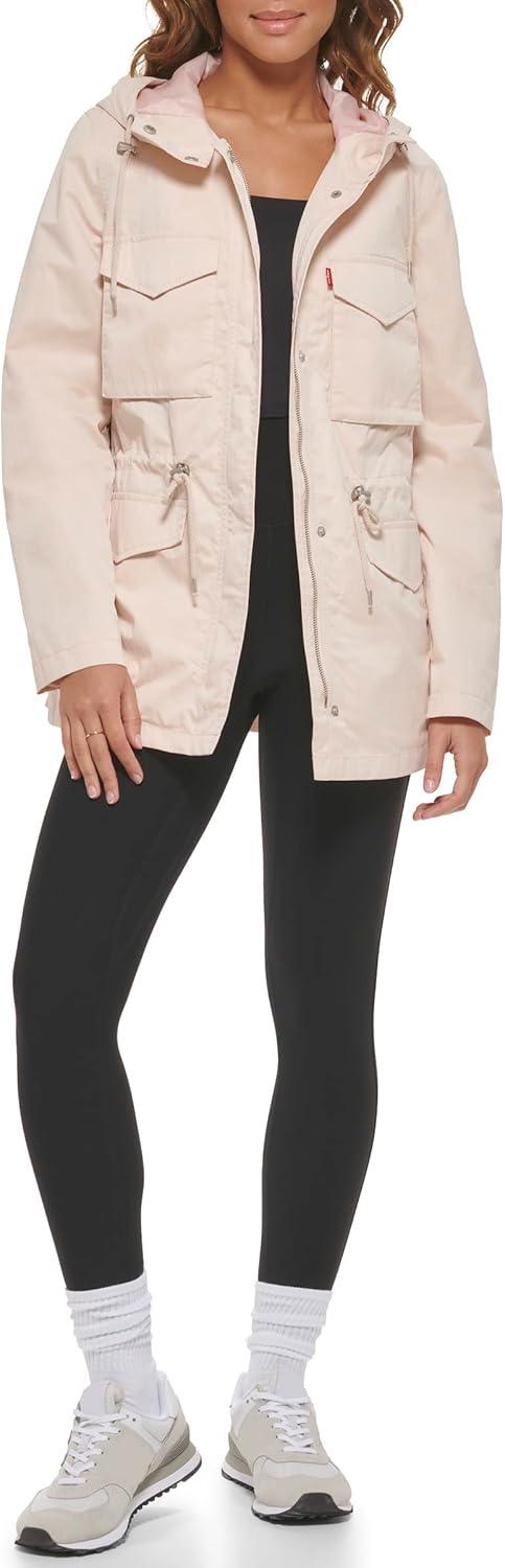 imageLevis Womens Four Pocket Hooded Military JacketPeach Puree