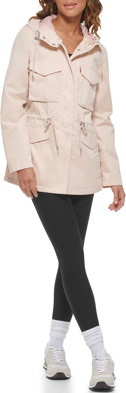imageLevis Womens Four Pocket Hooded Military JacketPeach Puree