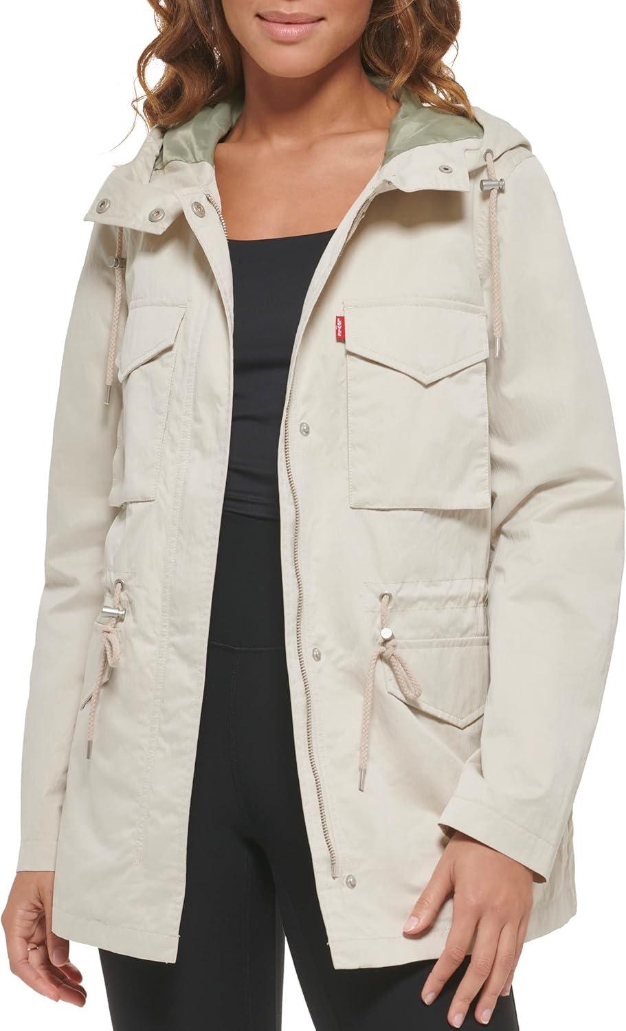 imageLevis Womens Four Pocket Hooded Military JacketSand