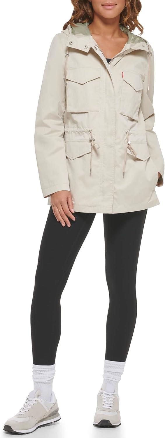 imageLevis Womens Four Pocket Hooded Military JacketSand