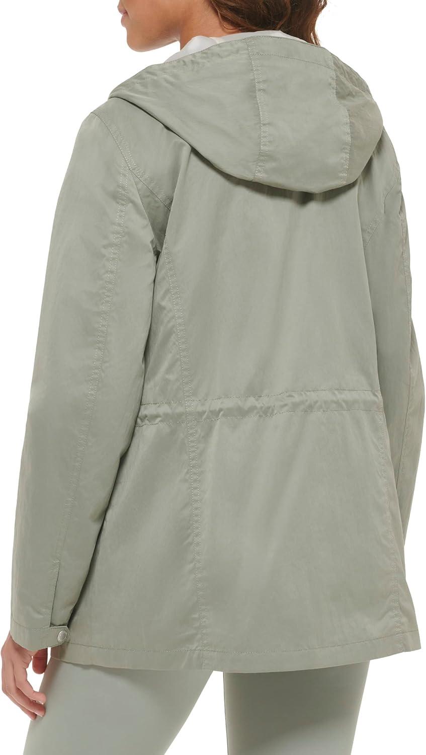 imageLevis Womens Four Pocket Hooded Military JacketSea Green