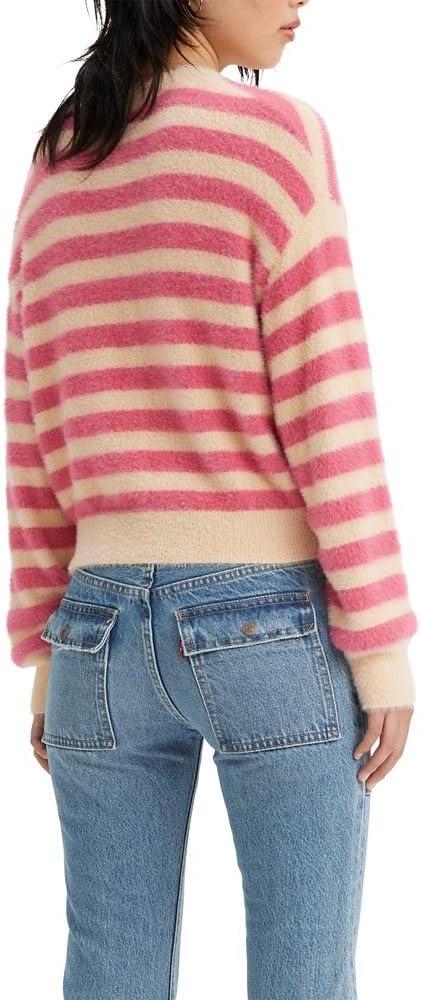 imageLevis Womens Fuzzy SweaterJenny Stripe Marzipan