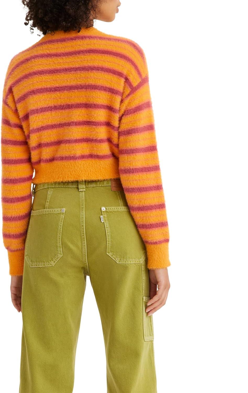 imageLevis Womens Fuzzy SweaterNew Fuzzy Wuzzy Stripe Apricot Stripe