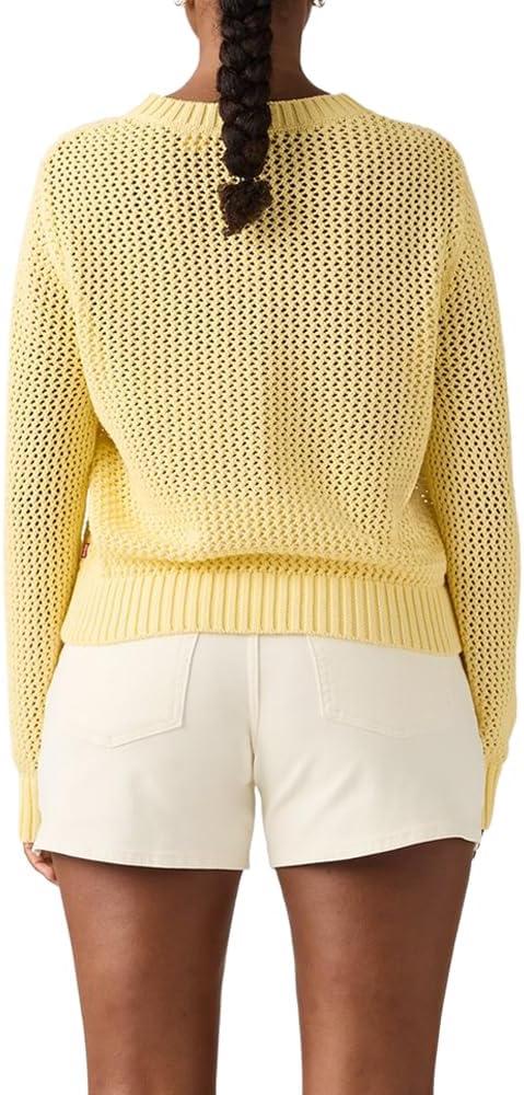 imageLevis Womens Gaelle LongSleeve Crochet PulloverNew French Vanilla