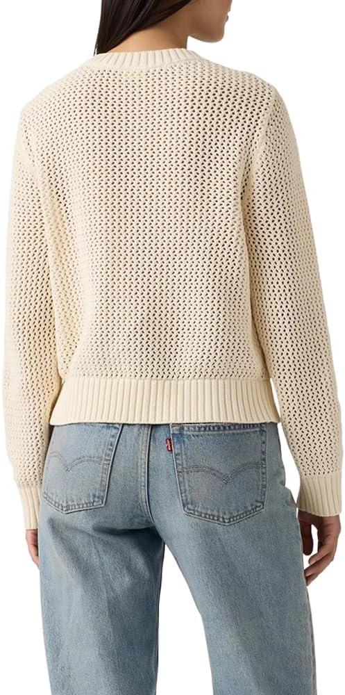 imageLevis Womens Gaelle LongSleeve Crochet PulloverNew Pristine