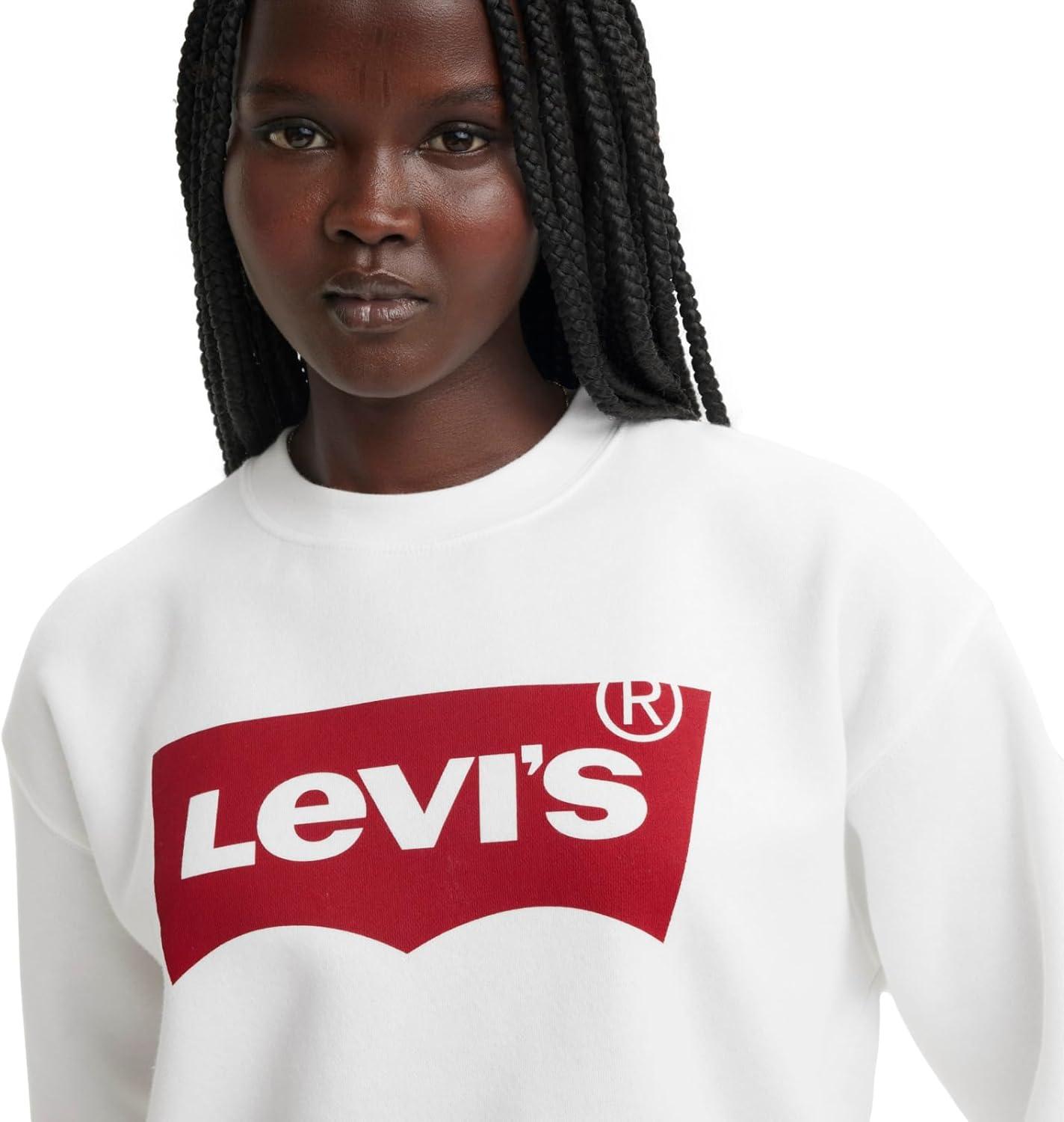 imageLevis Womens Graphic Everyday Crew Also Available in PlusNew Batwing White