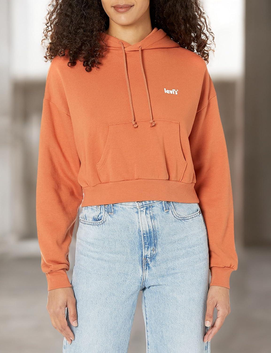 imageLevis Womens Graphic Standard Crewneck SweatshirtAutumn Leaf Peach